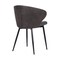 Armen Living Ava Contemporary Dining Chair in Black Powder Coated Finish and Gray Faux Leather LCAVSIBLGR - alternate 2